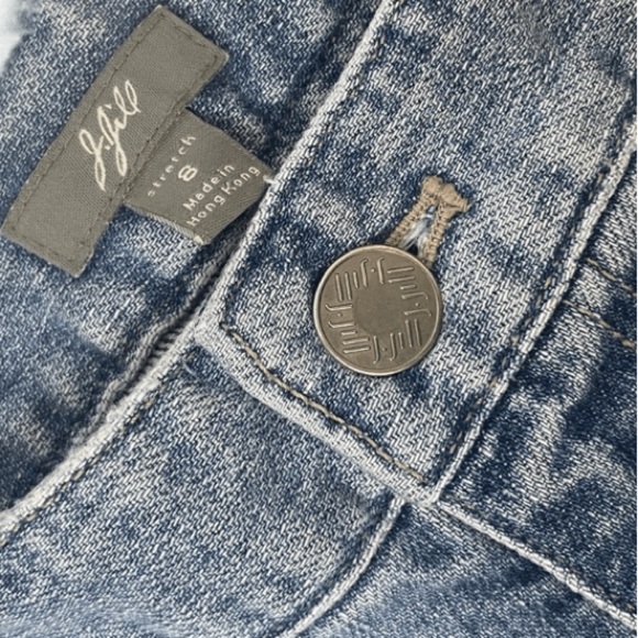 J Jill Jeans Classic Straight Leg Stretch Jeans Distress Wash Womens Size 8 - Picture 6 of 12